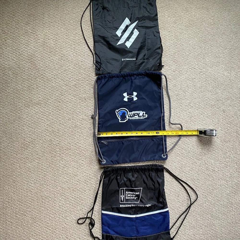 drawstring backpack sports gym bag bundle